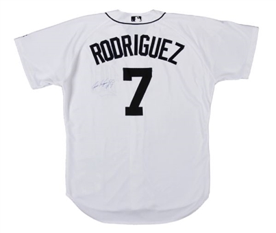 2004 Ivan Rodriguez Game Worn and Signed Detroit Tigers Home Jersey